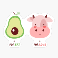 Go Vegan! - A Cute Gift For A Vegan Or A Vegetarian Who Loves Cute Animals!