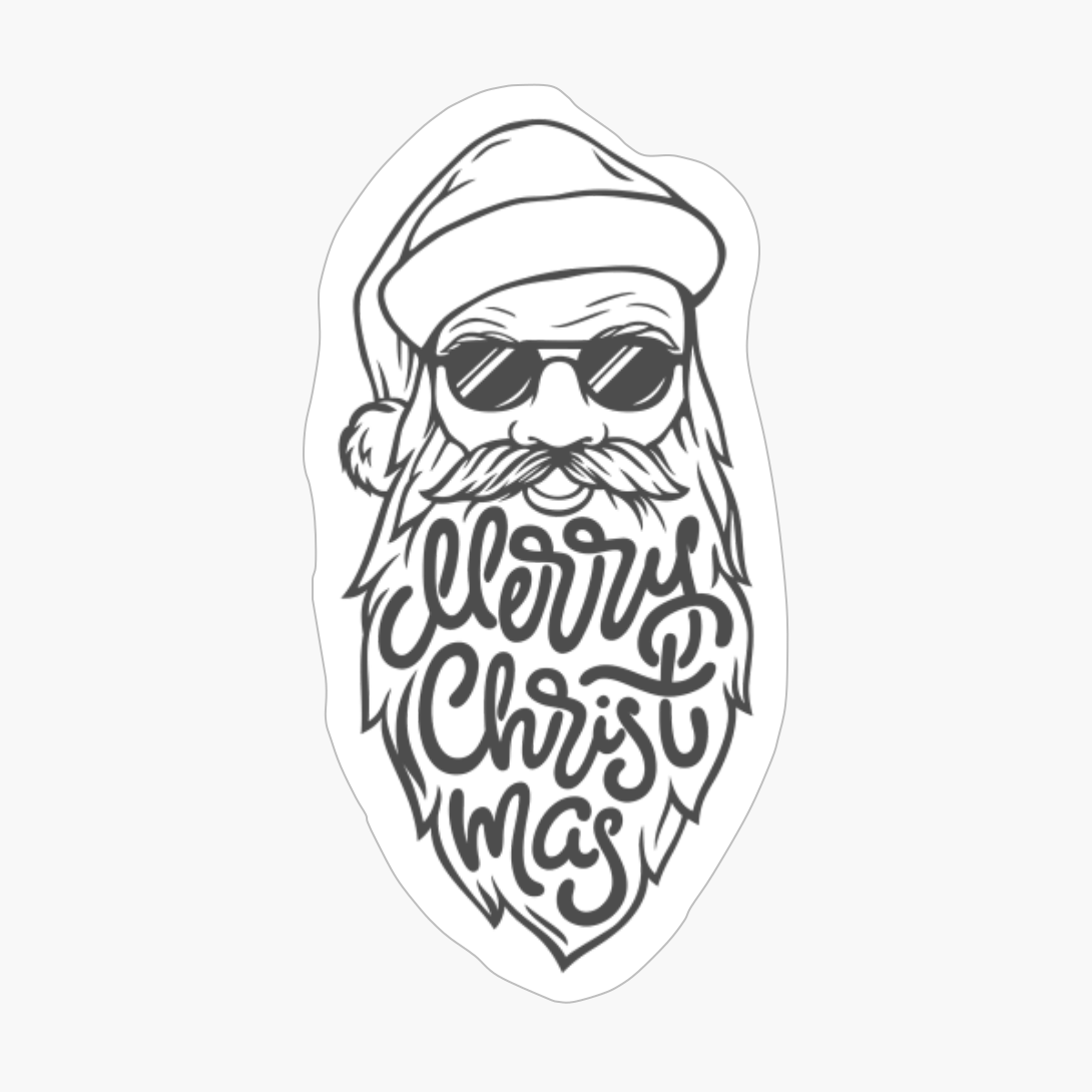 Merry Bearded Christmas! - A Funny Gift For A Hipster Santa Who Loves His Beard!