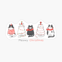 Cute Cats Celebrating Christmas Together - A Funny Xmas Gift For A Cat Lover