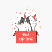 Cute Cats Celebrating Christmas Together - A Funny Xmas Gift For A Cat Lover