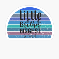 Little Brother Biggest Fan - Baseball Sunset Design