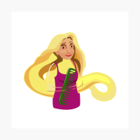 Girl With Comb - Girl Long Blonde Hair