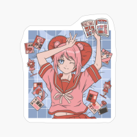 Anime Girl With Comic Books