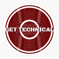 Get Technical (Red) #7 Geomatric Line Pattern