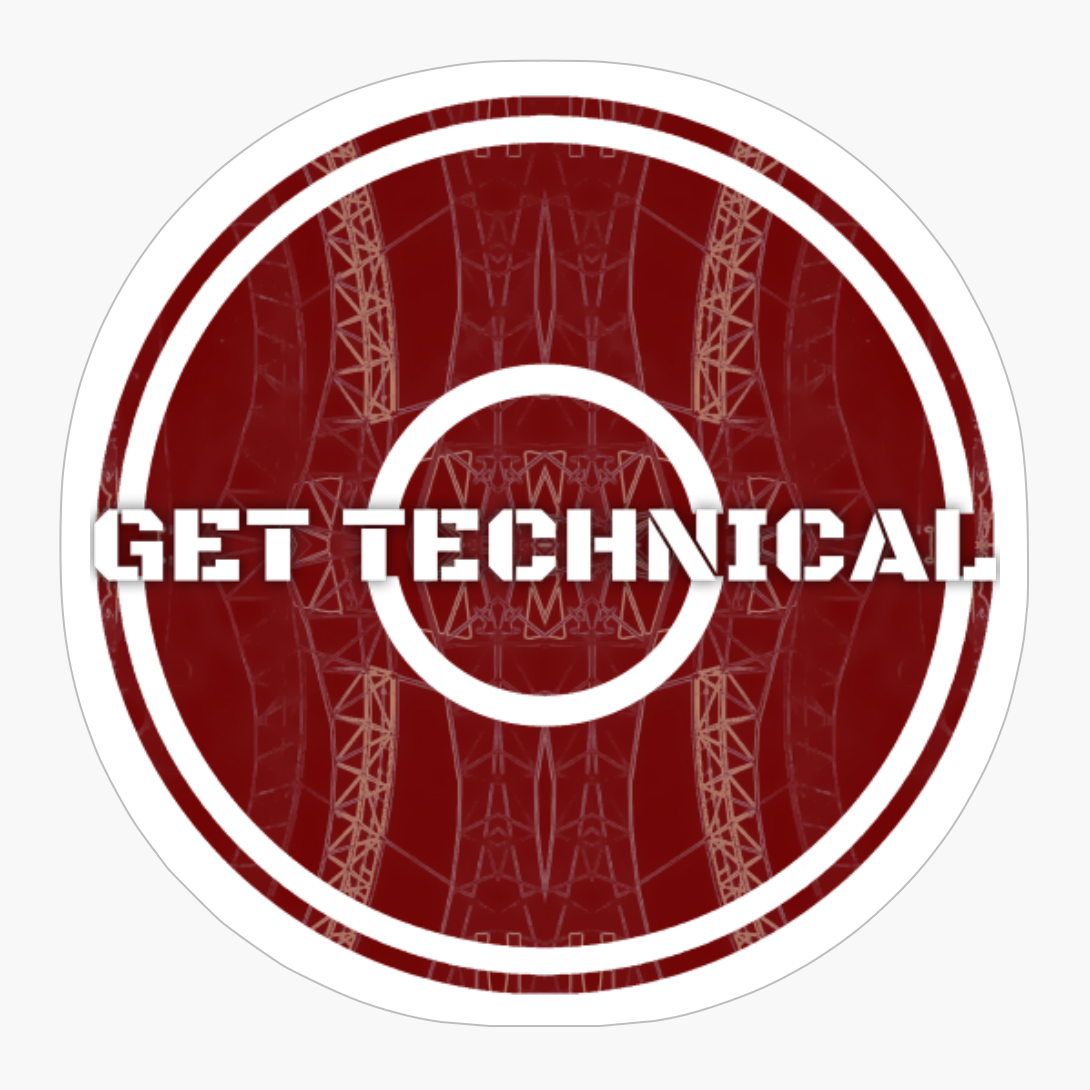 Get Technical (Red) #7 Geomatric Line Pattern