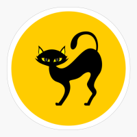 Black Kittie And Full Moon