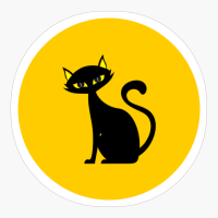 Black Kittie And Full Moon