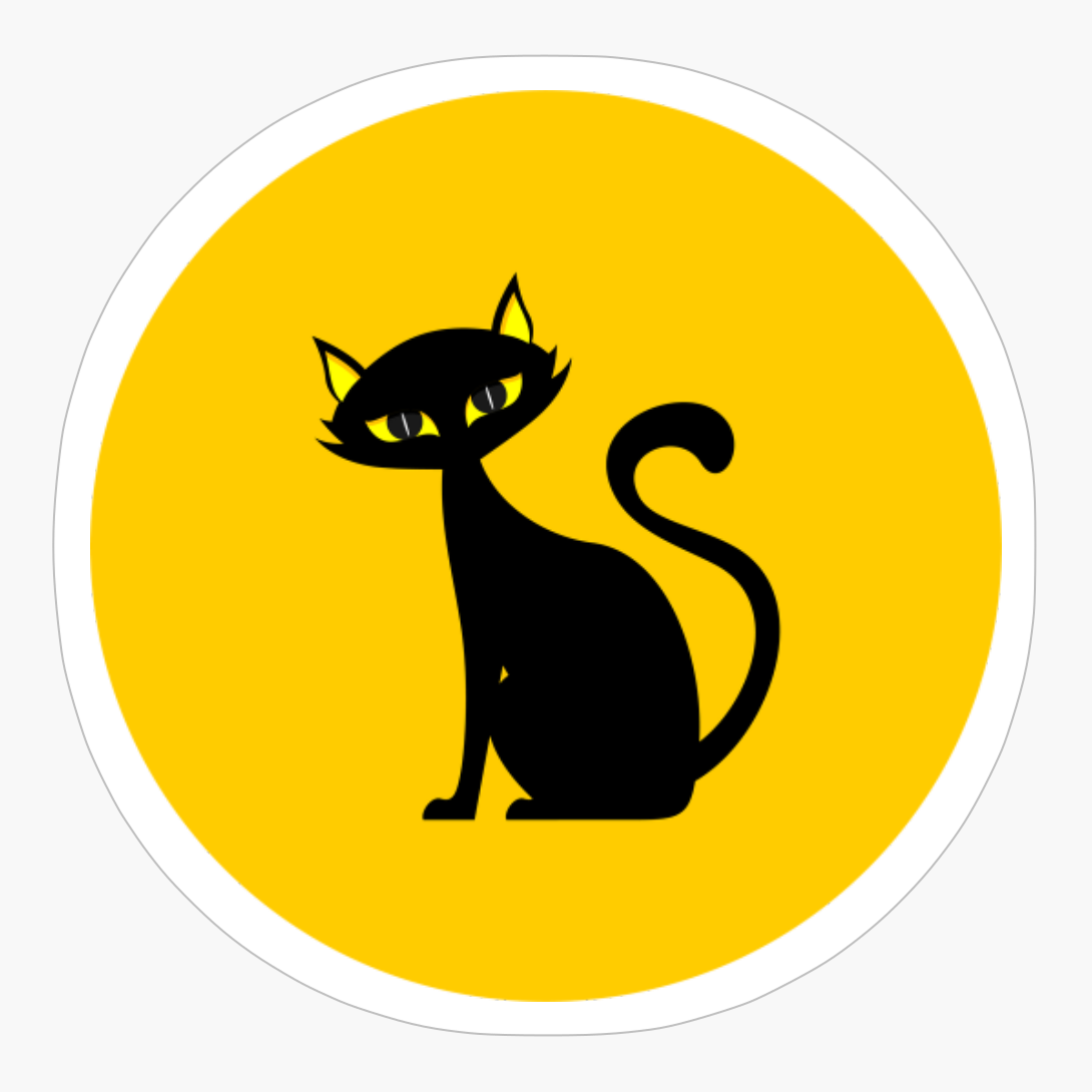 Black Kittie And Full Moon