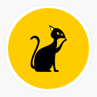 Black Kittie And Full Moon