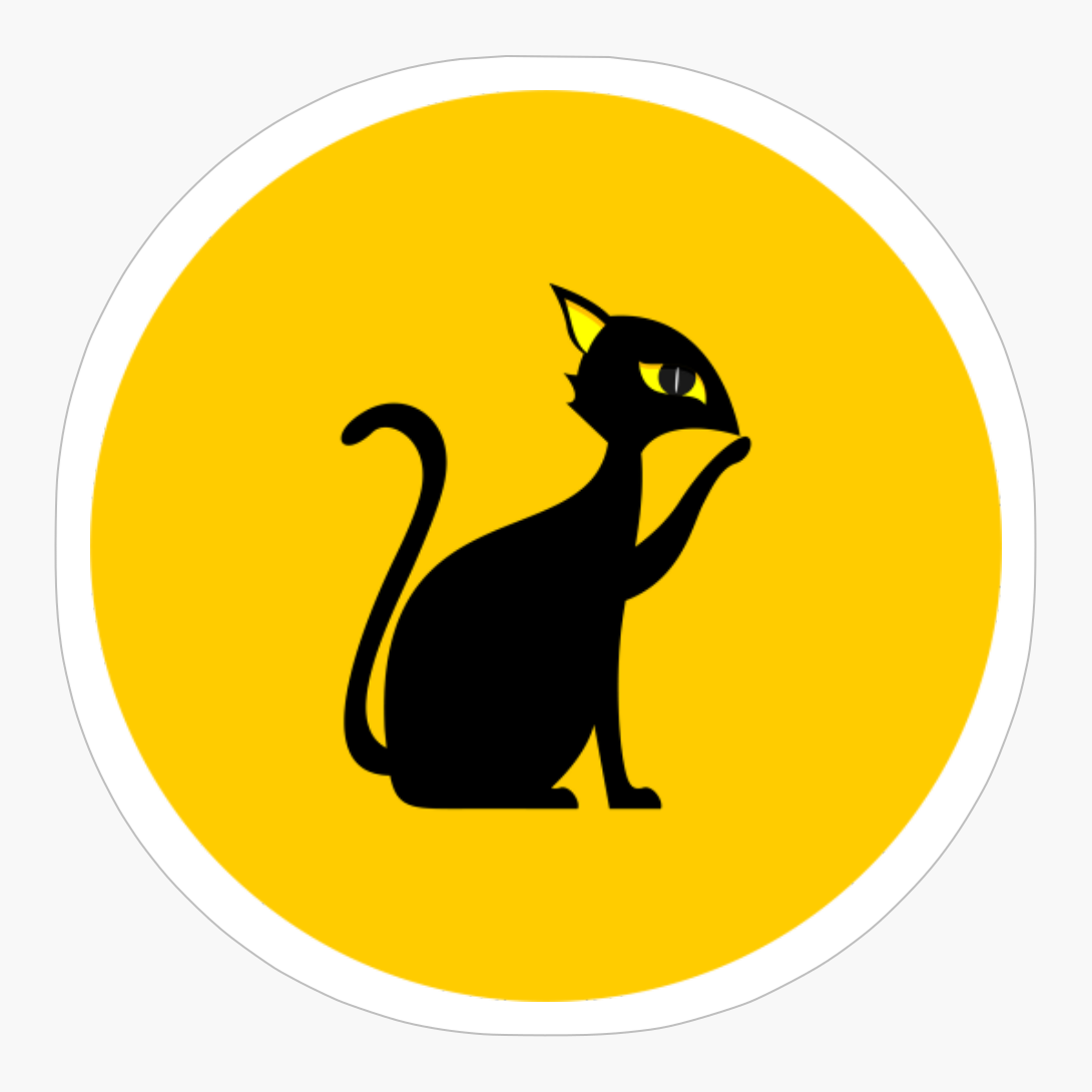 Black Kittie And Full Moon