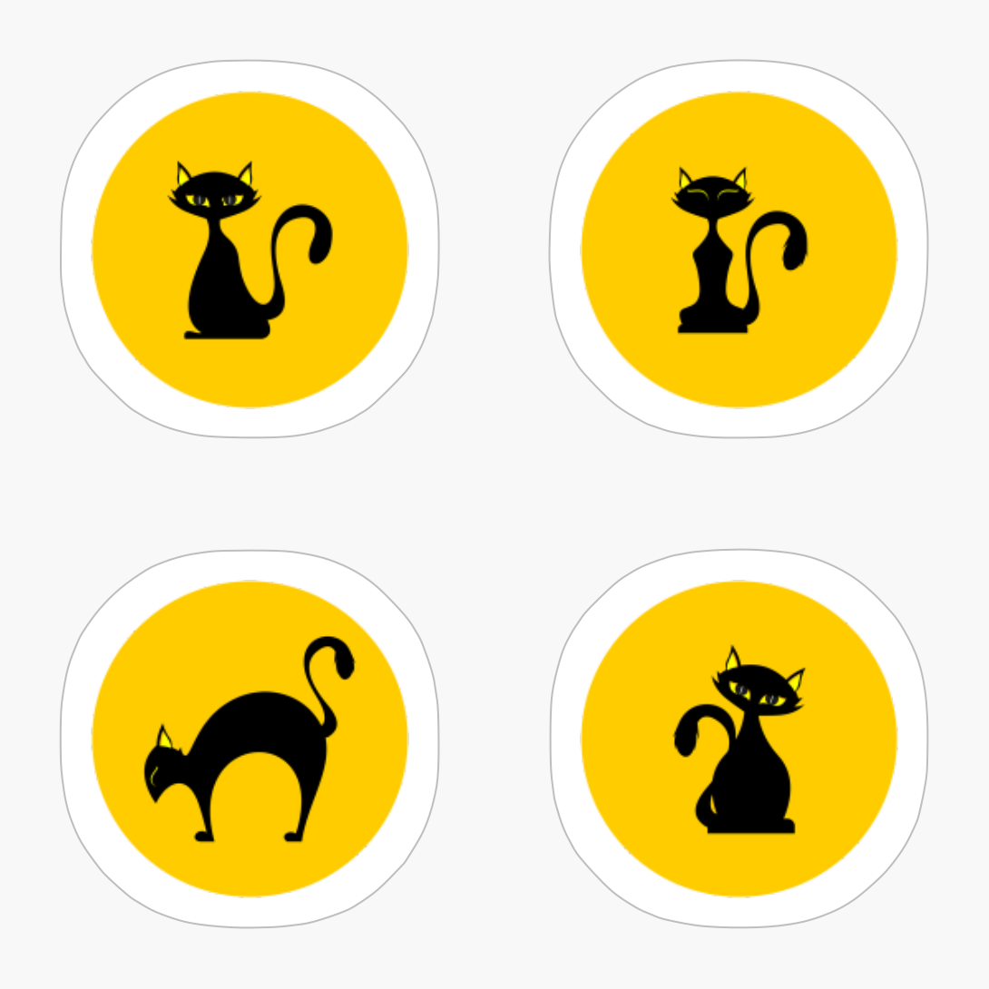 Full Moon And Black Kittie Silhouette