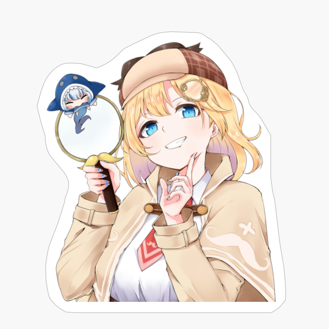 Amelia Watson With Chibi Gawr Gura Hololive