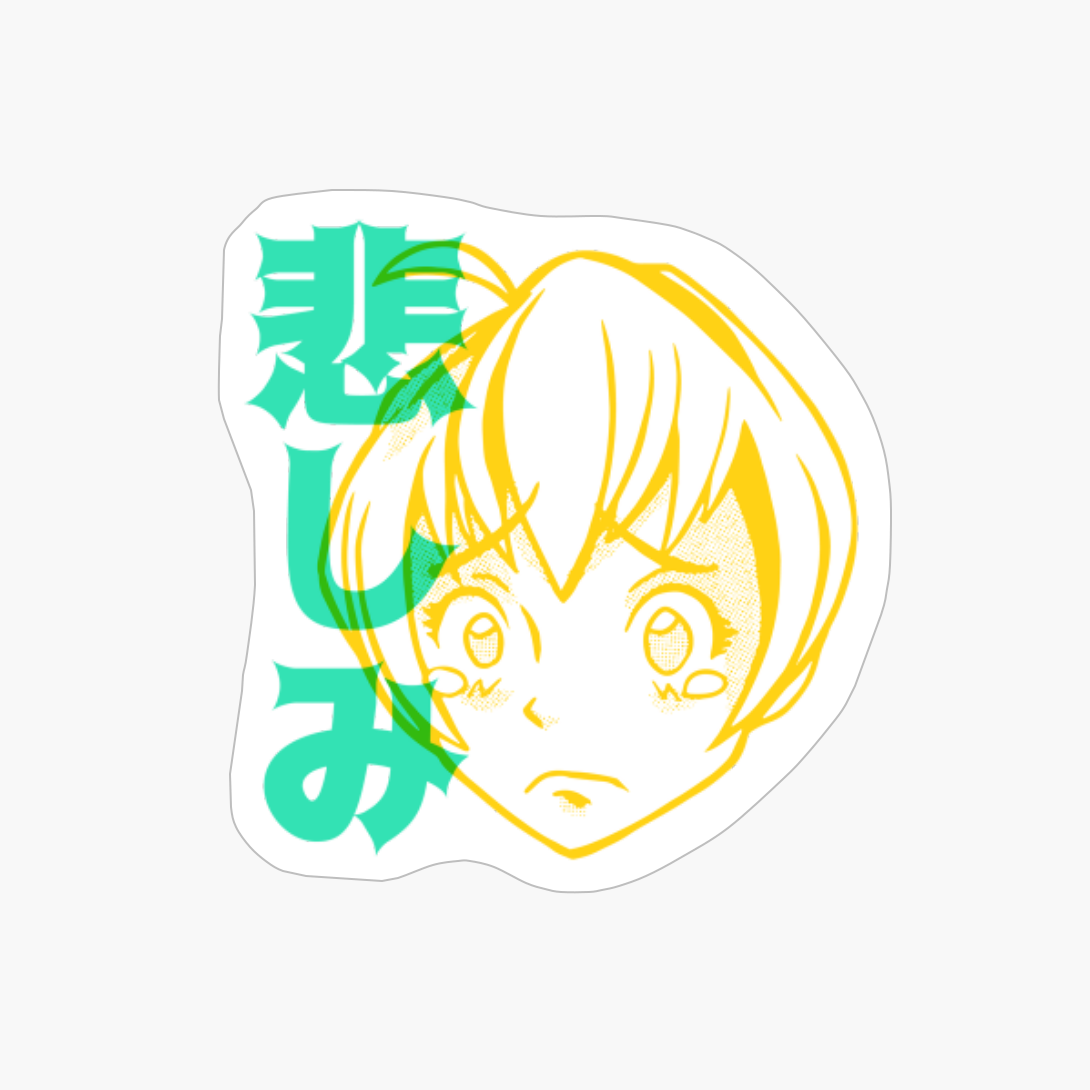 ANIME GIRL CRYING Sad Vintage Streetwear Hip Hop Harajuku