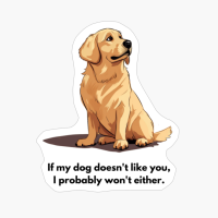Golden Retriever: "If My Dog Doesnt Like You, I Probably Wont Either."