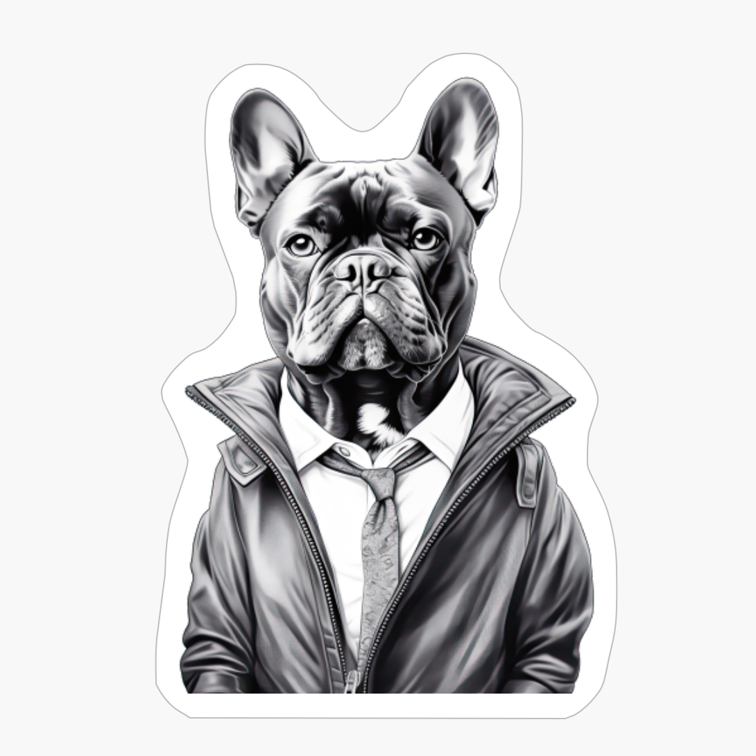 Coolest French Bulldog In B/W