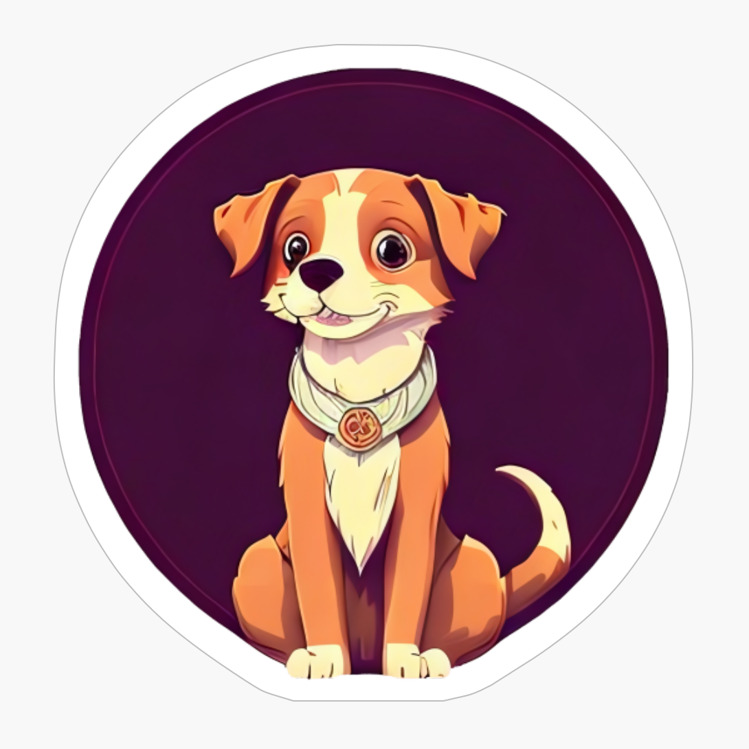 Cute And Adorable Puppy With Collar. Dog Lovers, Dog Mom, Dog Dad