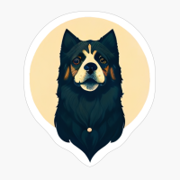 Dog Portrait, Dark Mane, Very Proud. Dog Lovers, Dog Dad, Dog Mom