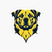 Adult Yellow Dog Head Portrait, Dog Lovers