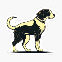 Happy Dog Standing On Four Legs, Dog Lovers