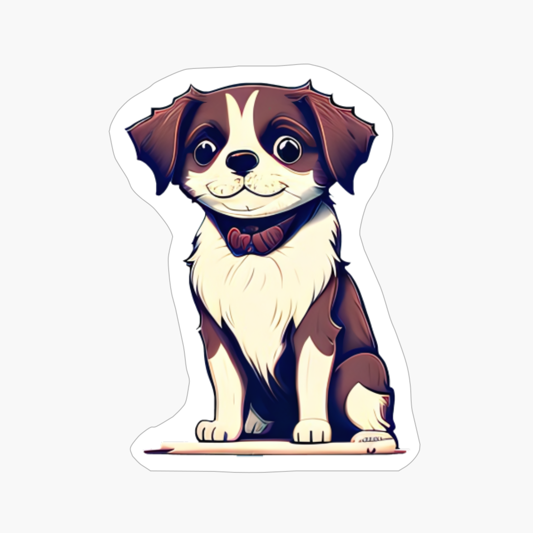 Happy Smiling Puppy Cartoon, Dog Lovers