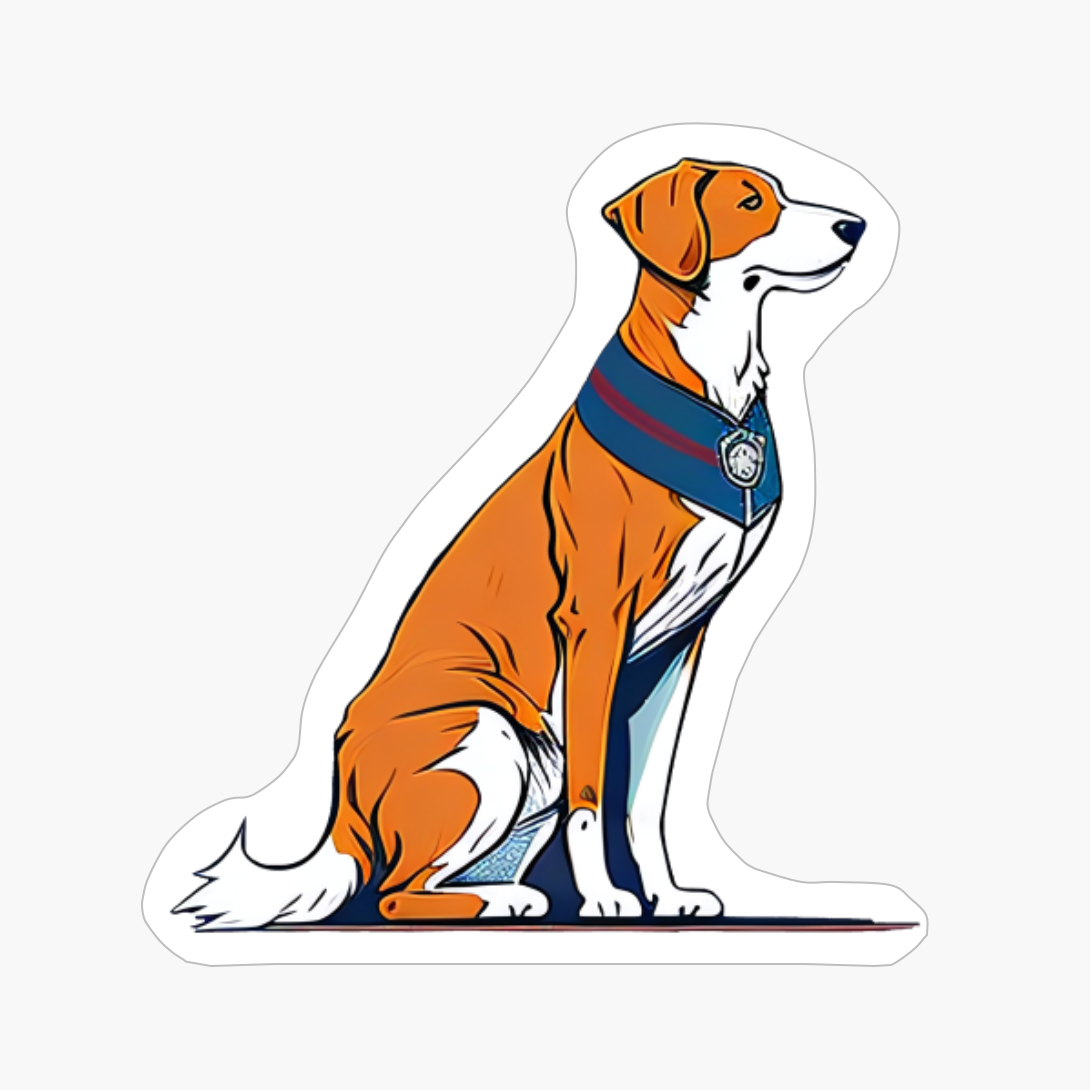 Proud Dog With Medallion In Chest, Dog Lovers