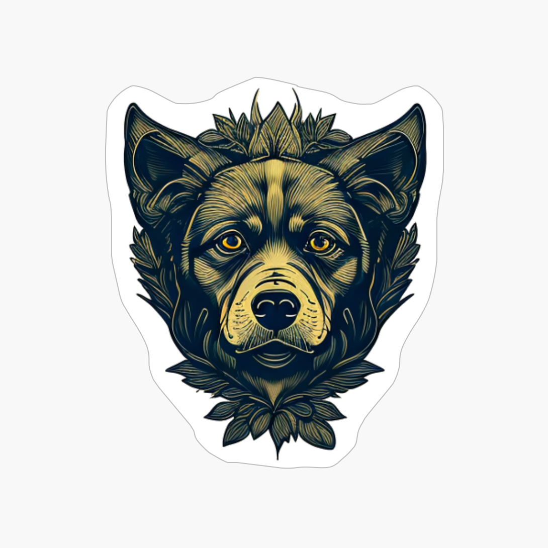 Adult Dog Head Portrait, Serious Dog, Dog Lovers