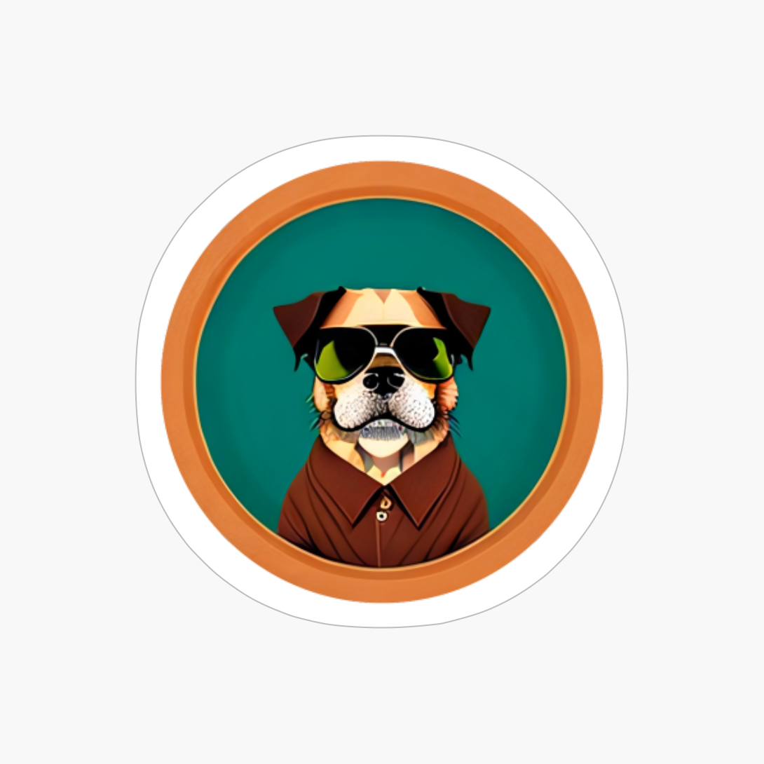 Hipster Dog In Shirt With Sunglasses