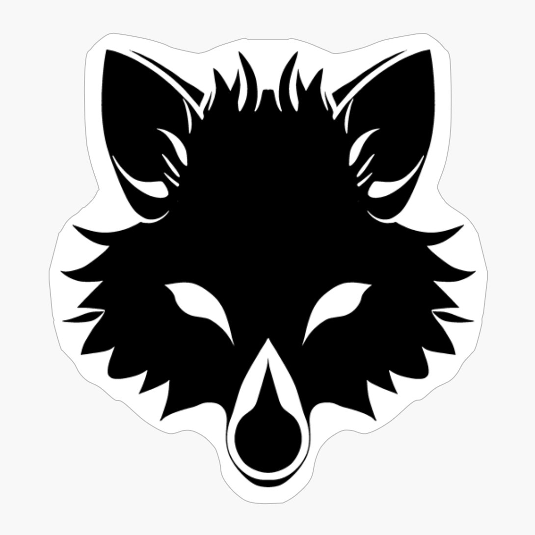 Abstract Wolf In Tatoo Style, Wild Wolf Head