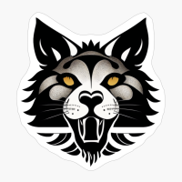Puma Head In Tattoo Tribal Style
