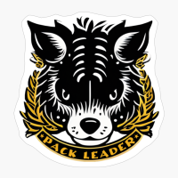 Wolf Head In Tattoo Tribal Style, Pack Leader