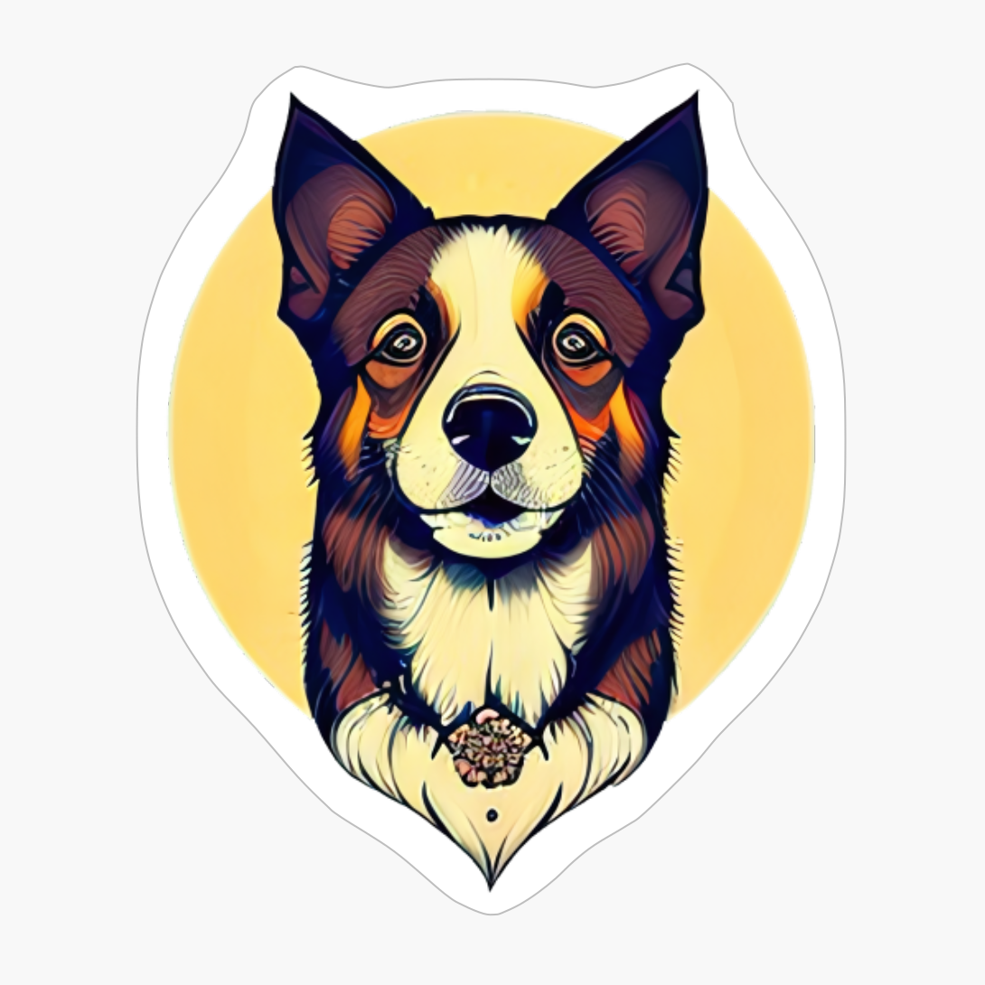 Adult Dog Portrait, 2d Drawing Dog Lovers, Dog Mom, Dog Dad