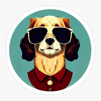 Posh Dog In Glasses And Shirt Pet Lovers, Dog Dad, Dog Mom