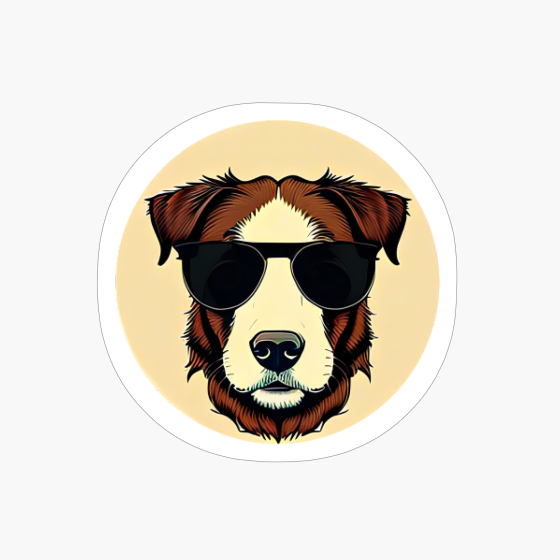 Head Of A Dog With Glasses Pet Lovers, Dog Dad, Dog Mom