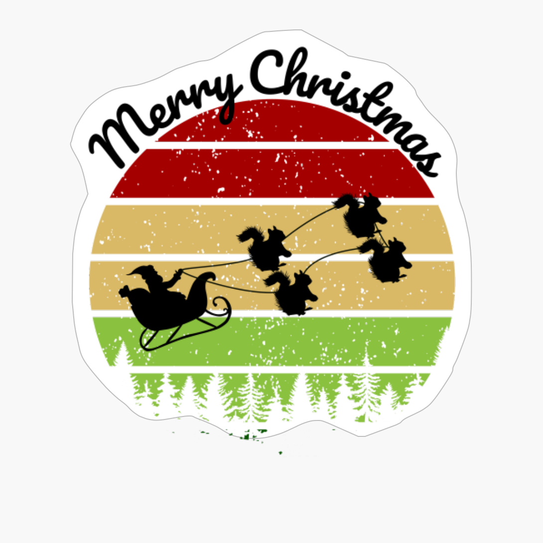 Santas Sleigh Pulled By Squirrels