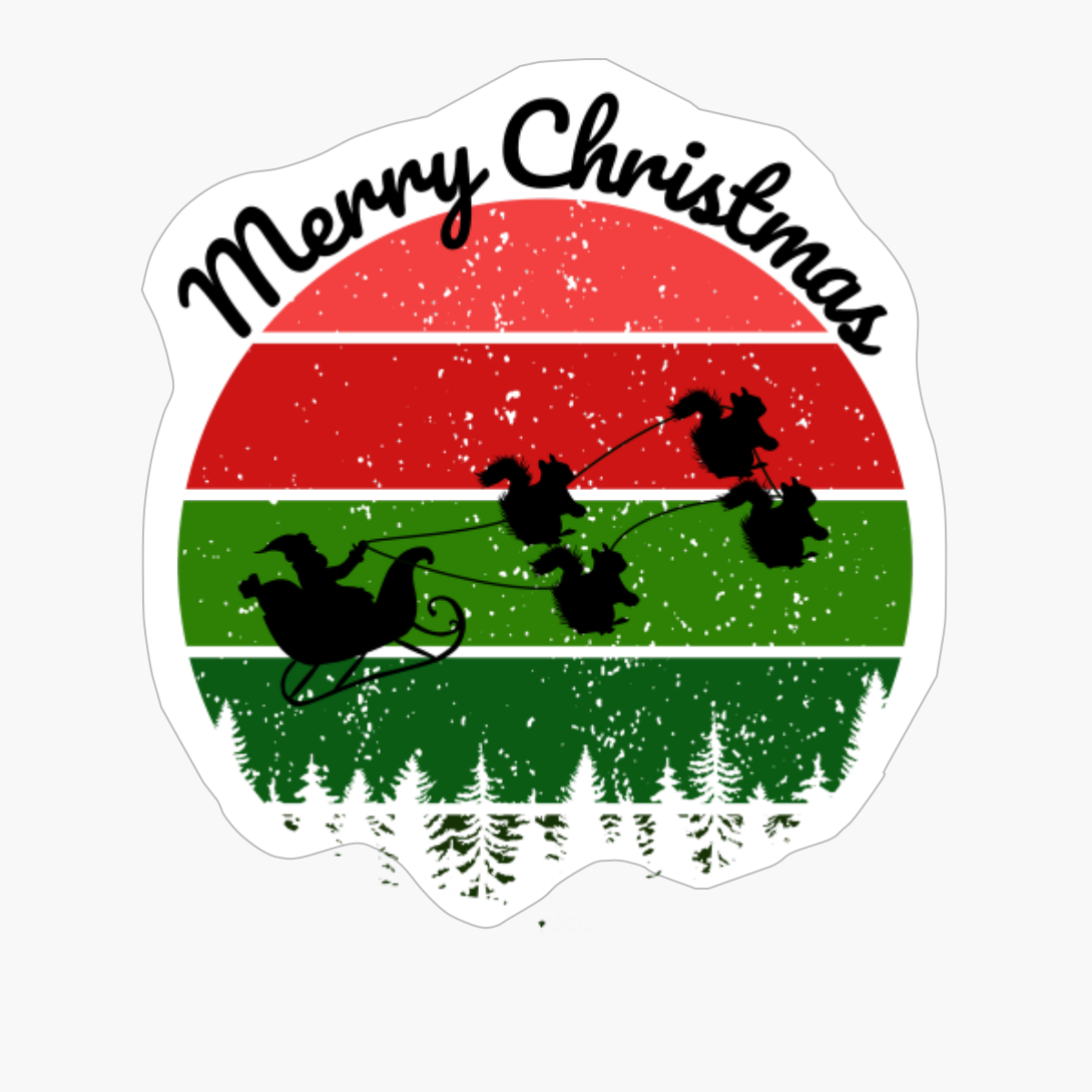 Santas Sleigh Pulled By Squirrels