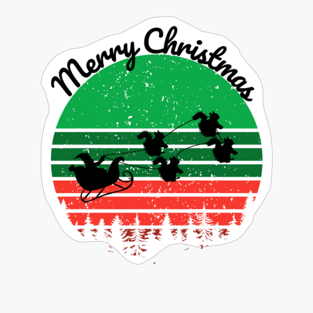 Santas Sleigh Pulled By Squirrels