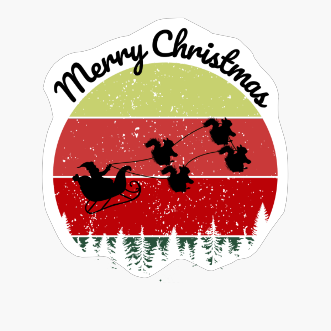 Santas Sleigh Pulled By Squirrels