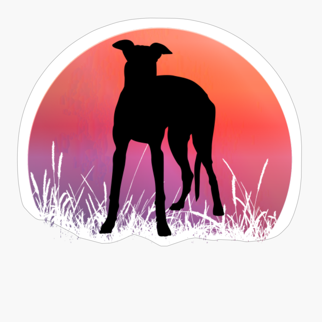 Dog Sunset Background (8)