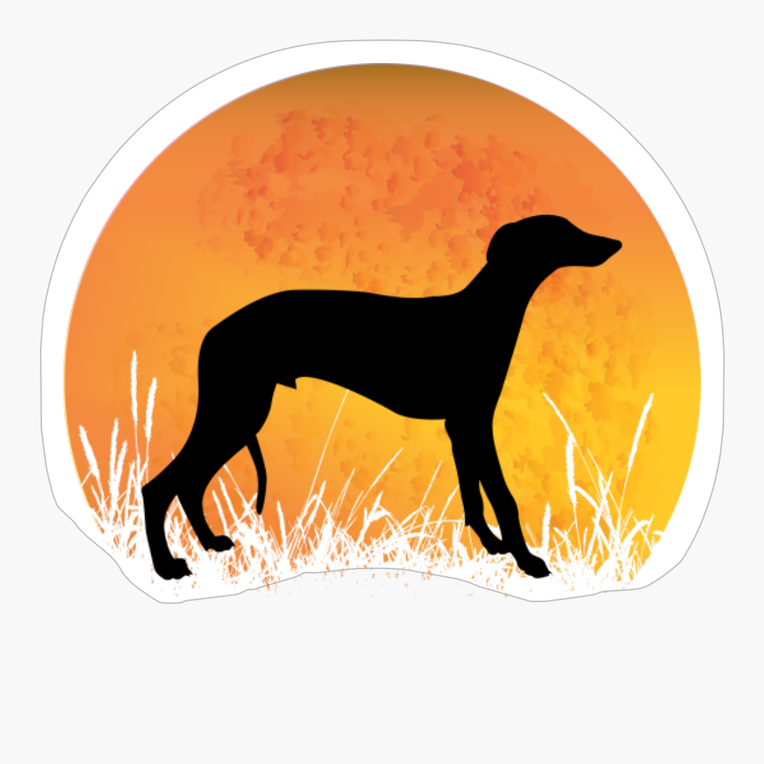 Dog Sunset Background (7)