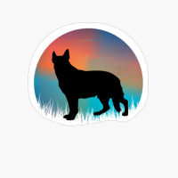 Dog Sunset Background (4)