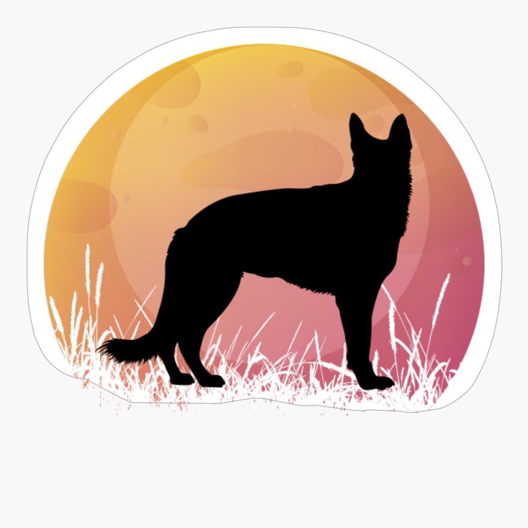 Dog Sunset Background (6)