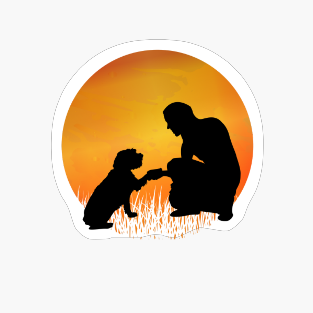 Dog Sunset Background (12)