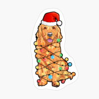 Funny Christmas Tree Light Bulb Golden Retriever