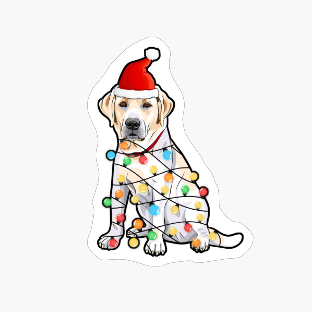 Funny Christmas Tree Light Bulb Labrador Retriever