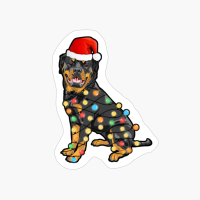 Funny Christmas Tree Light Bulb Rottweiler Dog