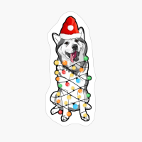 Funny Christmas Tree Light Bulb Alaskan Husky