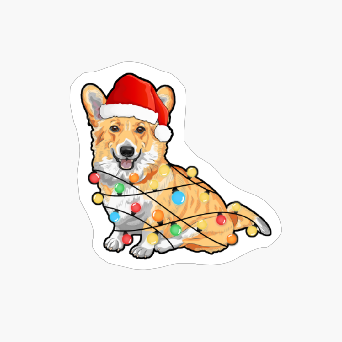 Funny Christmas Tree Light Bulb Welsh Corgi