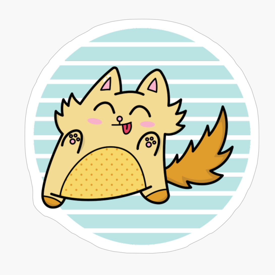 Cat Dance Against Yellow Moon