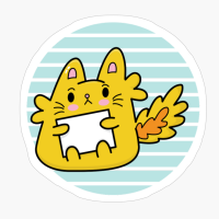 Shy Cat Against Yellow Moon