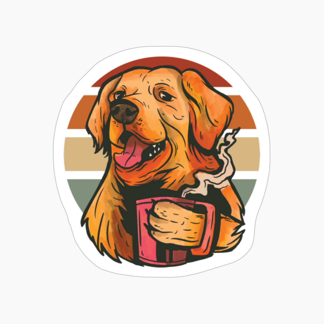 Golden Retriever Dog Coffee